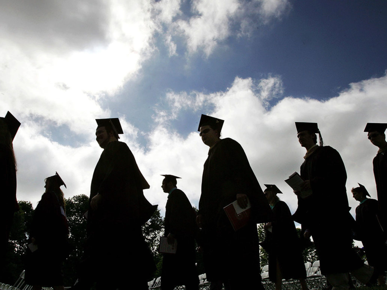 Graduates march